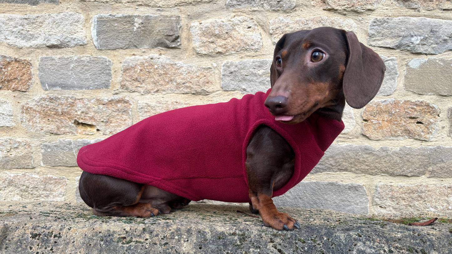 Merlot Dachshund Fleece
