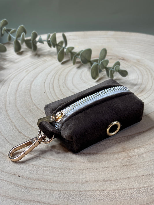 Chocolate Velvet Poop Bag Holder