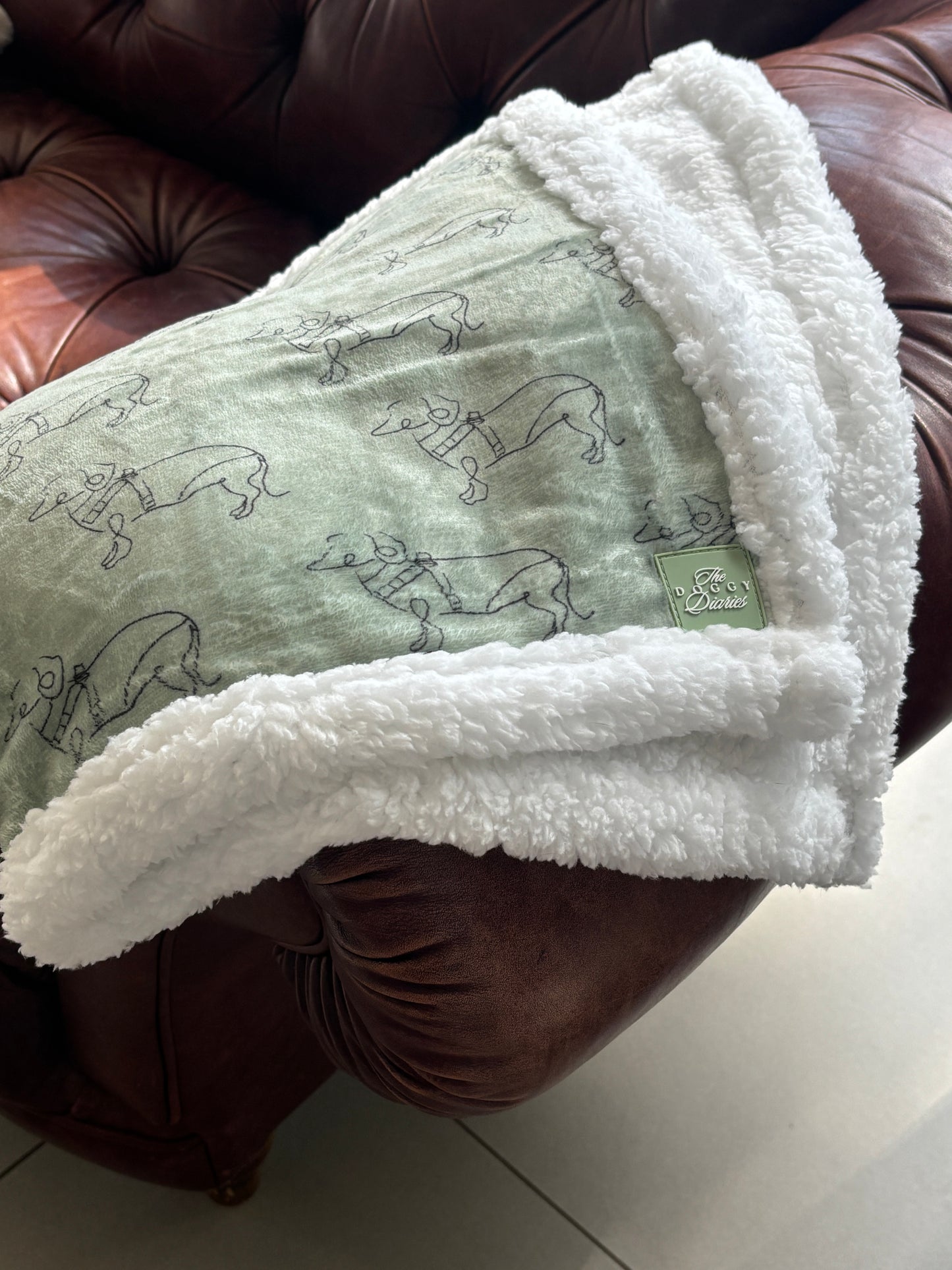 Sage Sherpa Blanket