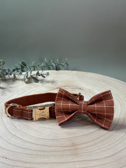 Toffee Chequered Collar