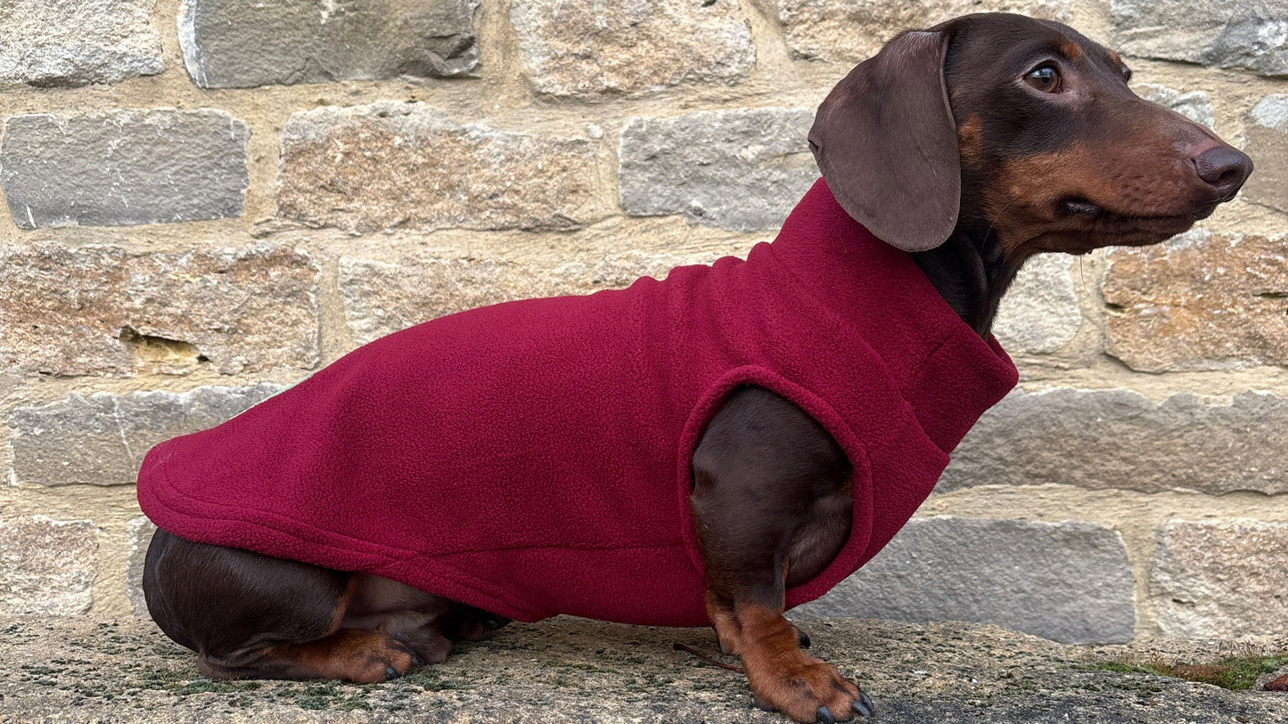 Merlot Dachshund Fleece