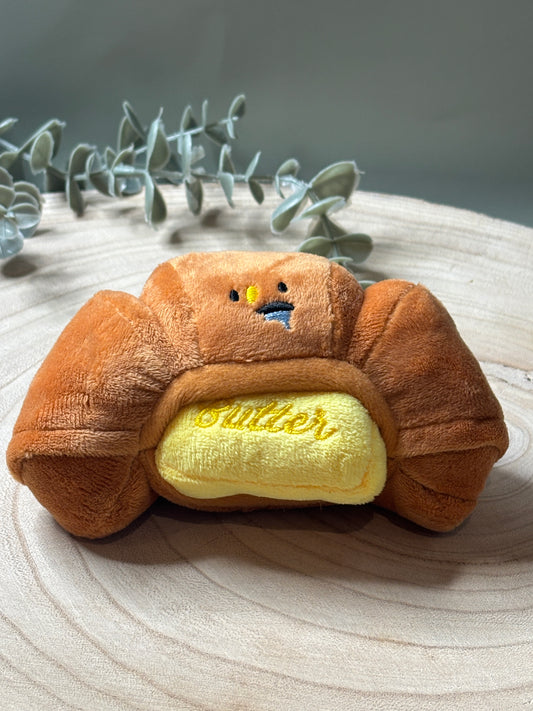 Croissant and Butter Dog Toy