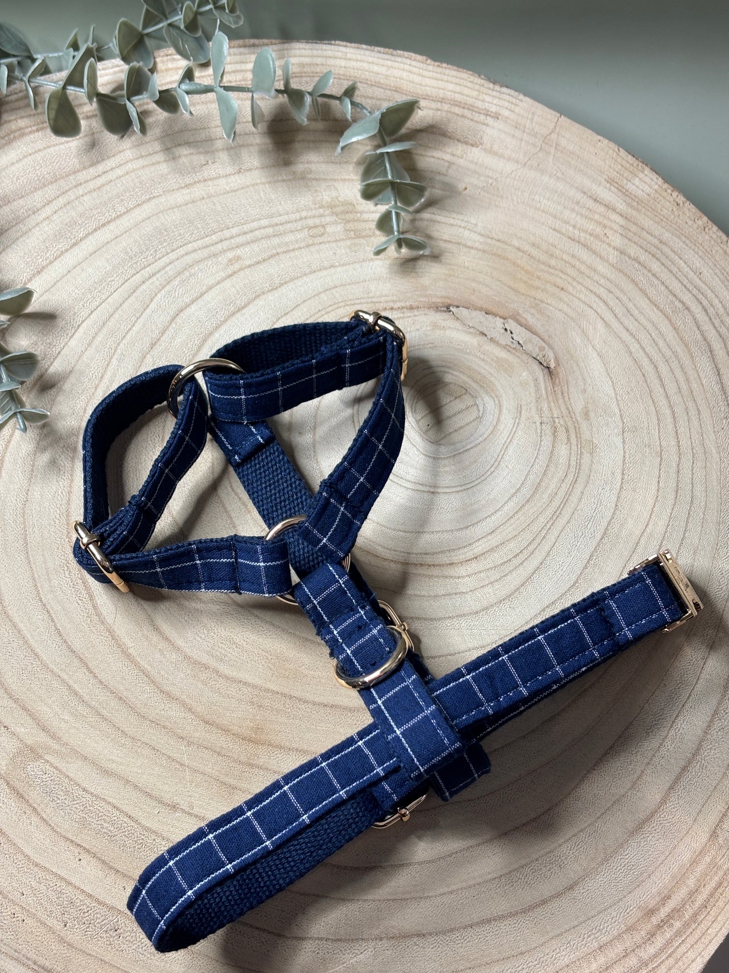 Navy Chequered Fully Adjustable Harness