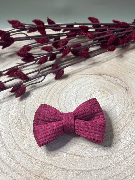 Merlot Corduroy Bow